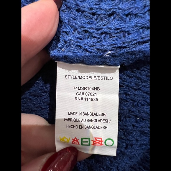 RQRD Mens Knit Sweater. Recycled Cotton Robin Egg Blue - Picture 6 of 8